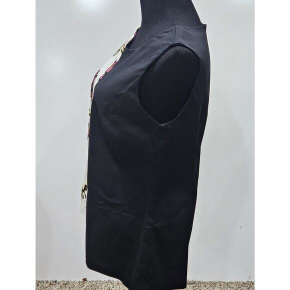 Yaly Couture Custom Tailored Top Medium Asymmetrical Floral Colorblock Artsy - Picture 5 of 10